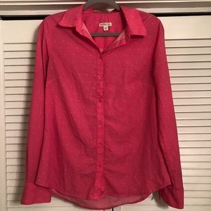 Hot Pink Button Up Modern Shirt